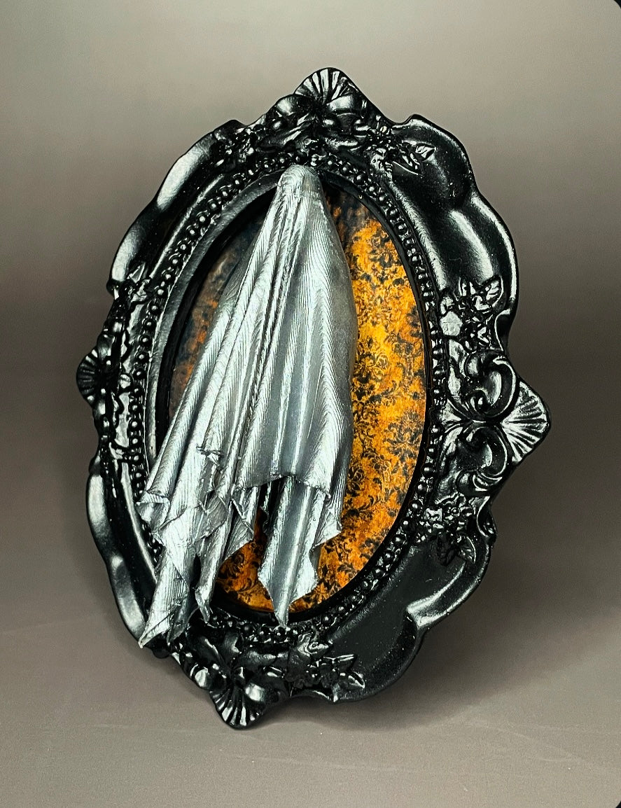 Framed Ghoul: Gun Metal, Copper Background