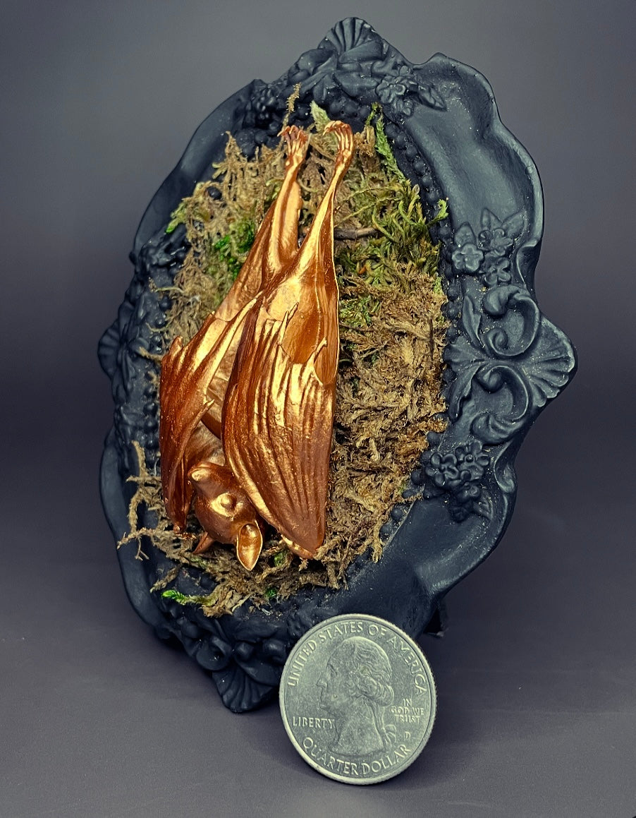 Framed Bat: Bronze, Moss (Large)