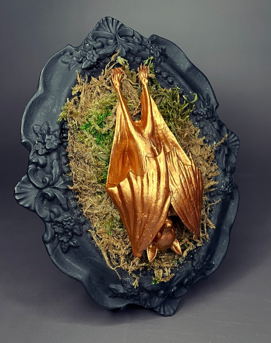 Framed Bat: Bronze, Moss (Large)