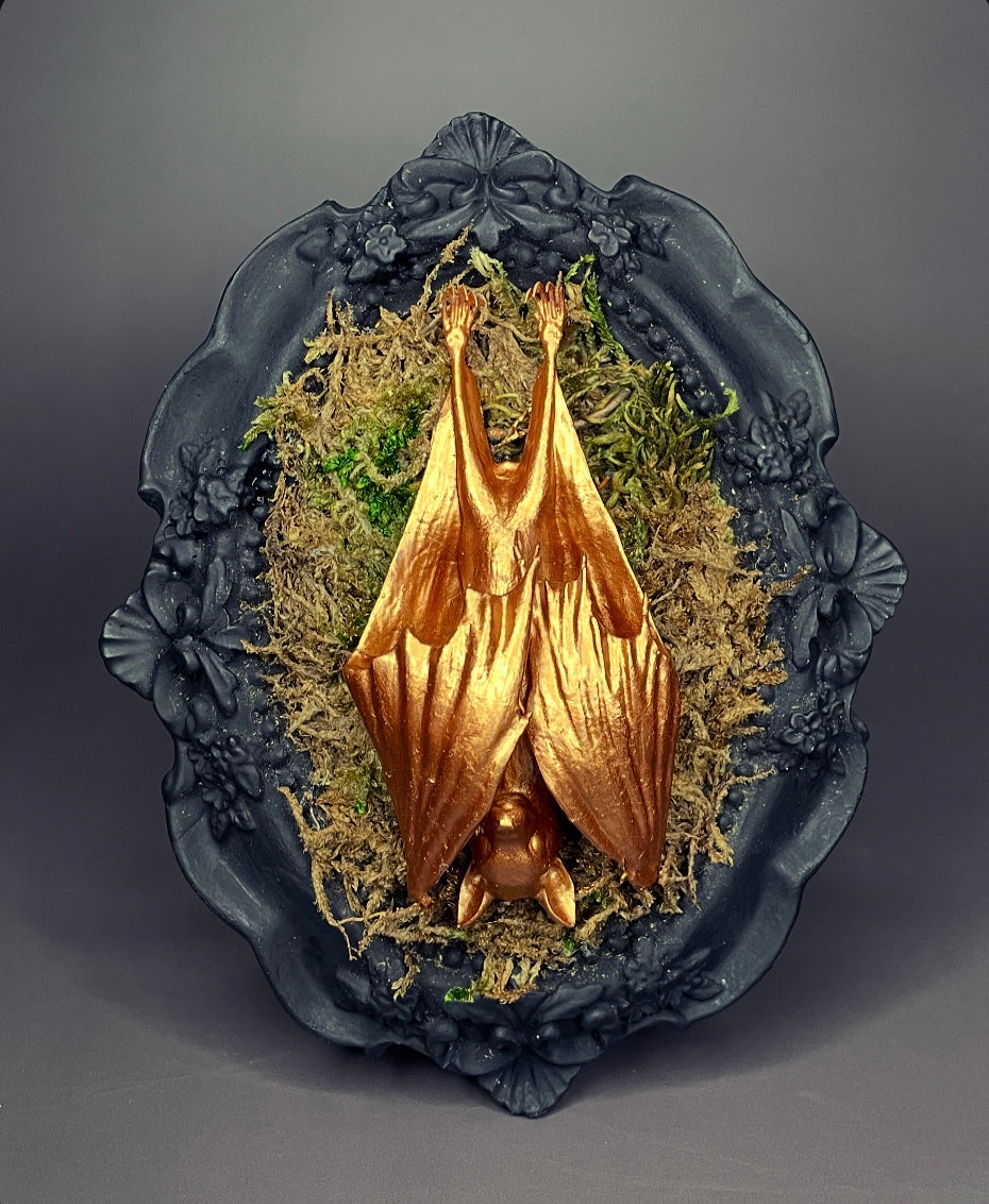 Framed Bat: Bronze, Moss (Large)