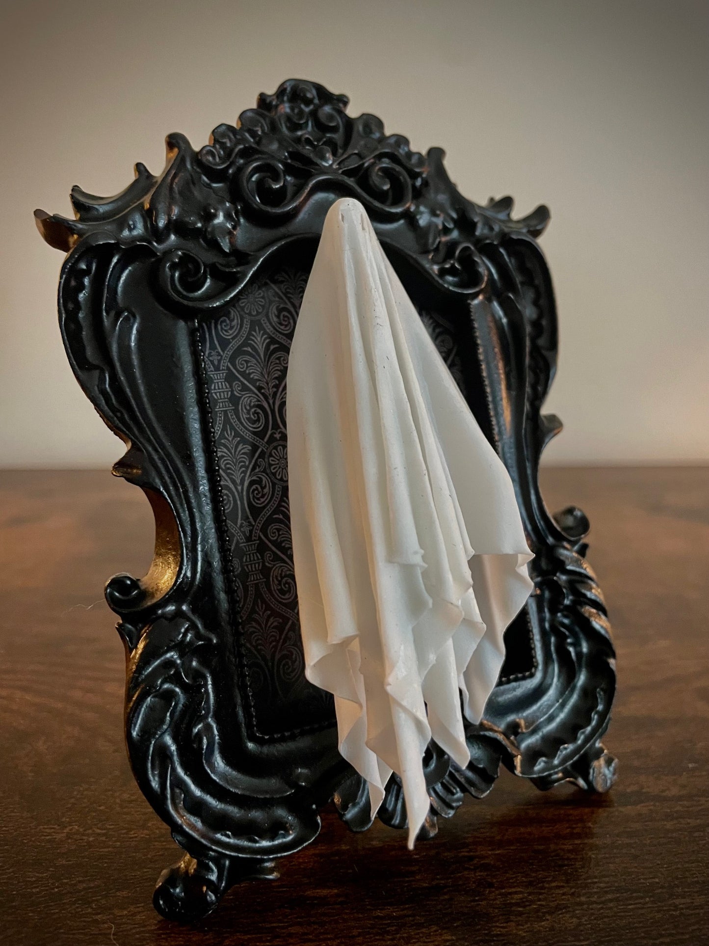 Framed Ghoul: White, Ornate Design