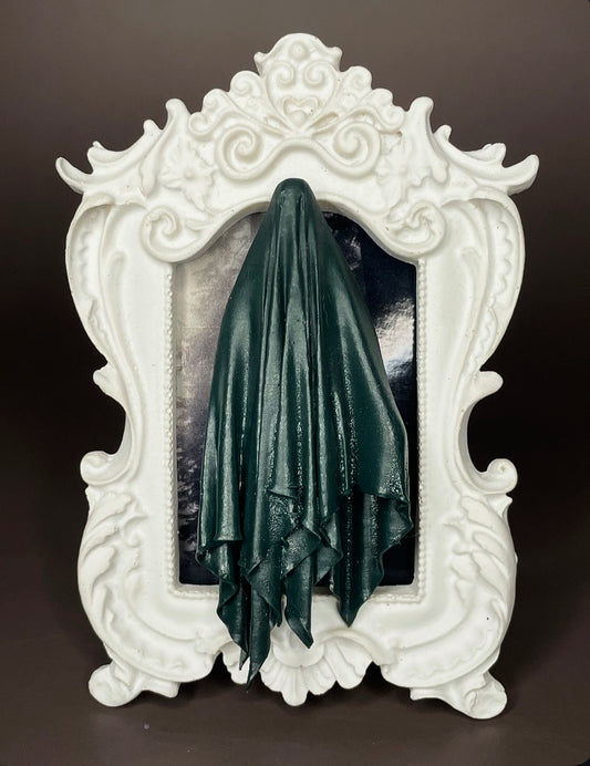 Framed Ghoul: Green, Black Background