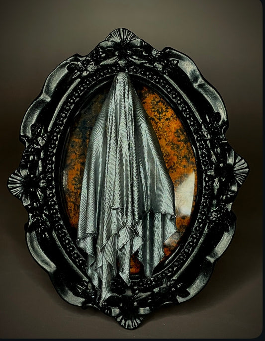 Framed Ghoul: Gun Metal, Copper Background