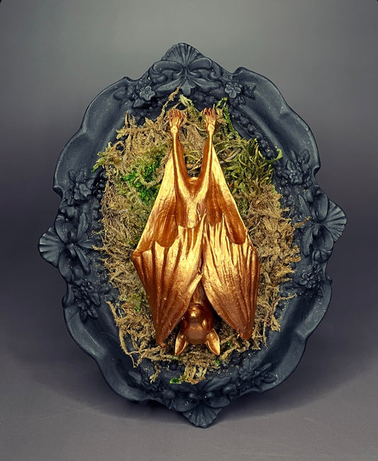 Framed Bat: Bronze, Moss (Large)