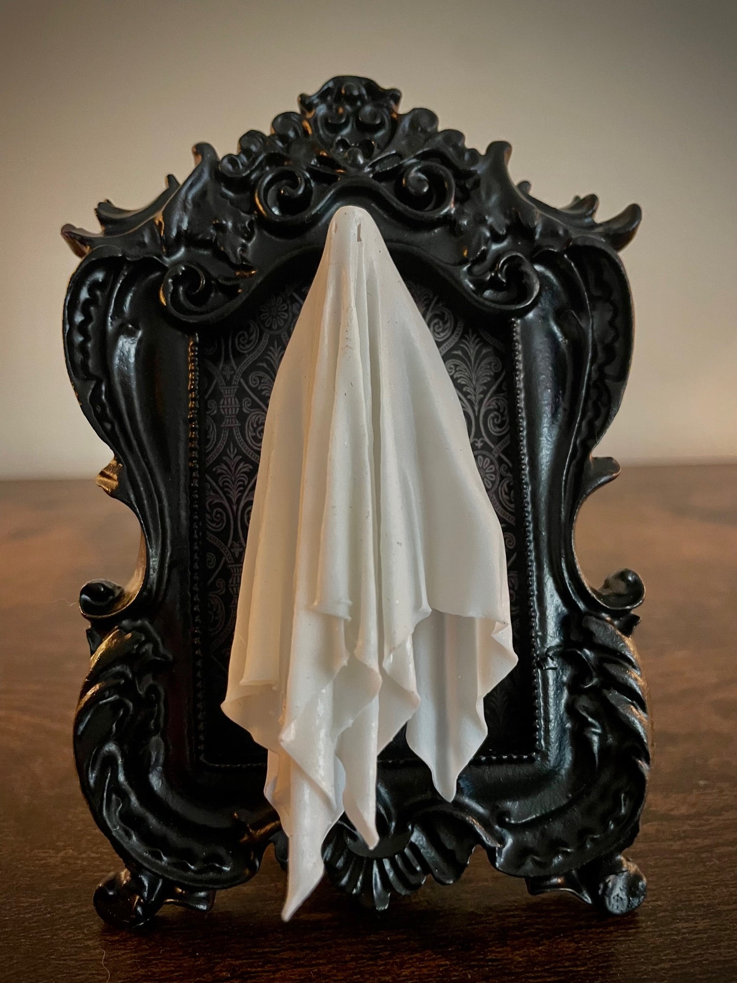 Framed Ghoul: White, Ornate Design